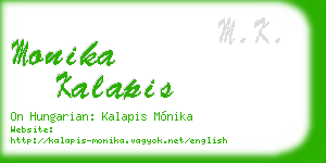 monika kalapis business card